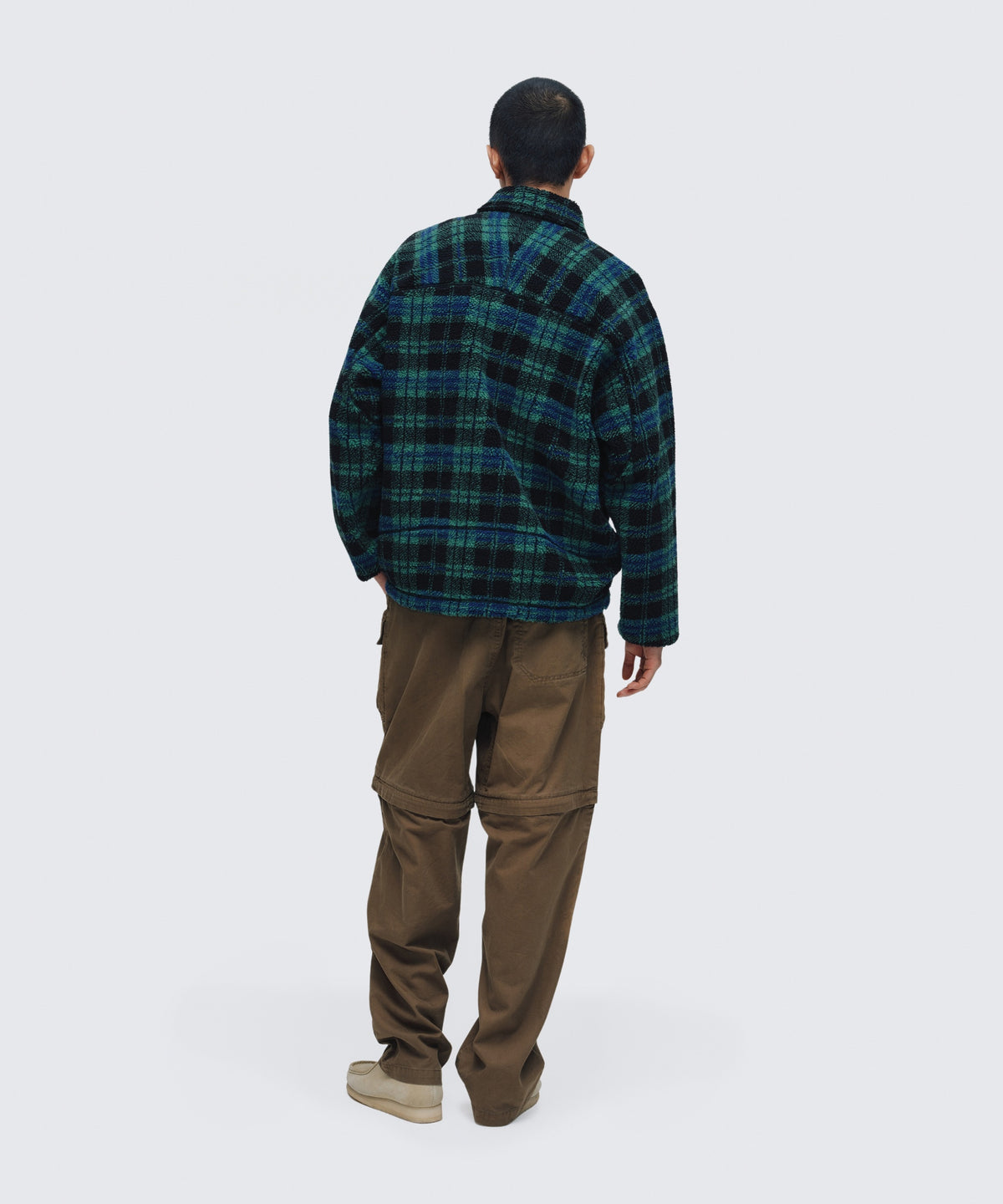 フラッフィーチェックボアジャケット|FLUFFY CHECK BOA JACKET