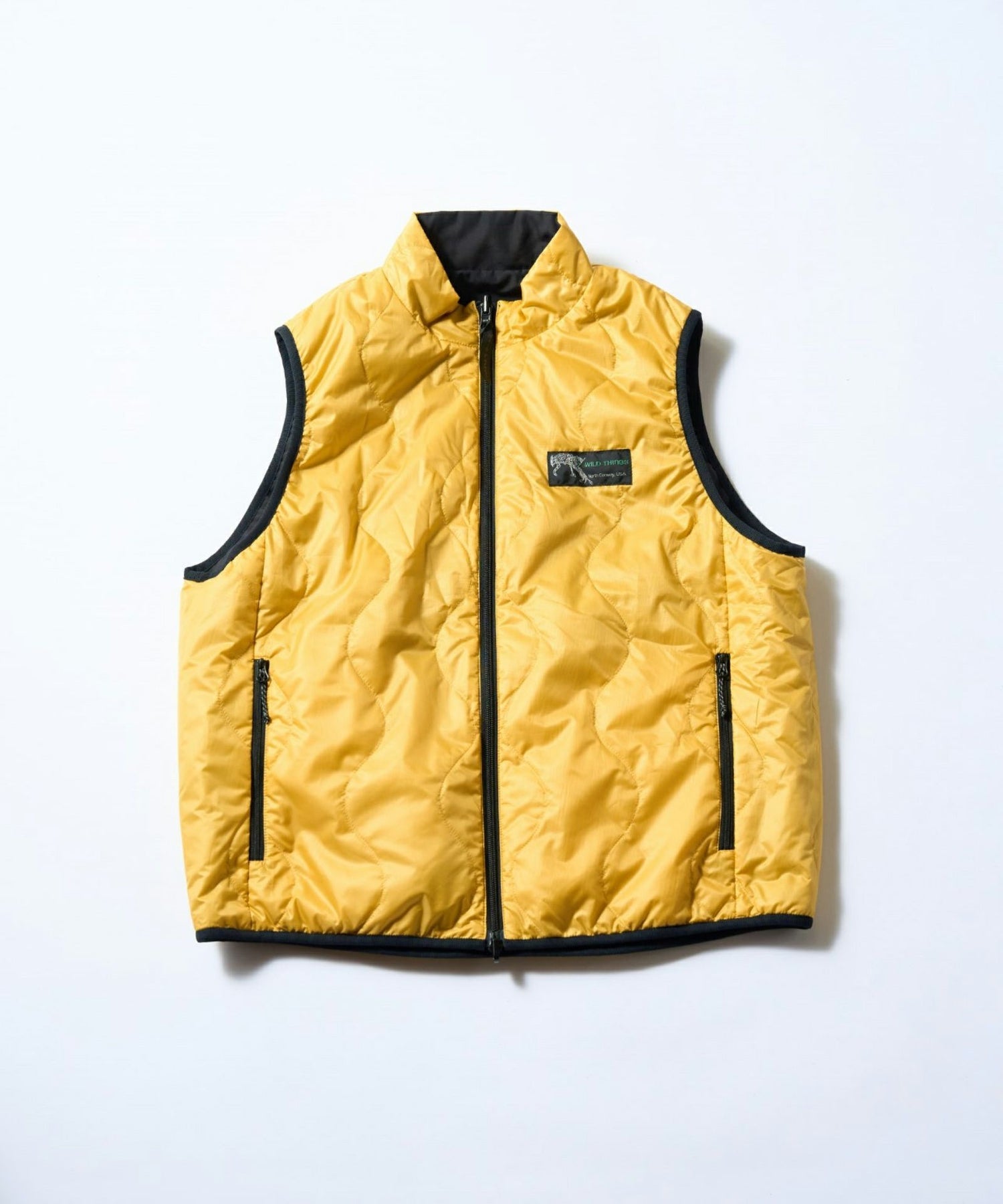 LOST CONTROL オリーブグリーン ベスト リバーシブル BRING×WILD THINGS 光電子中綿リバーシブルベスト│REVERSIBLE VEST