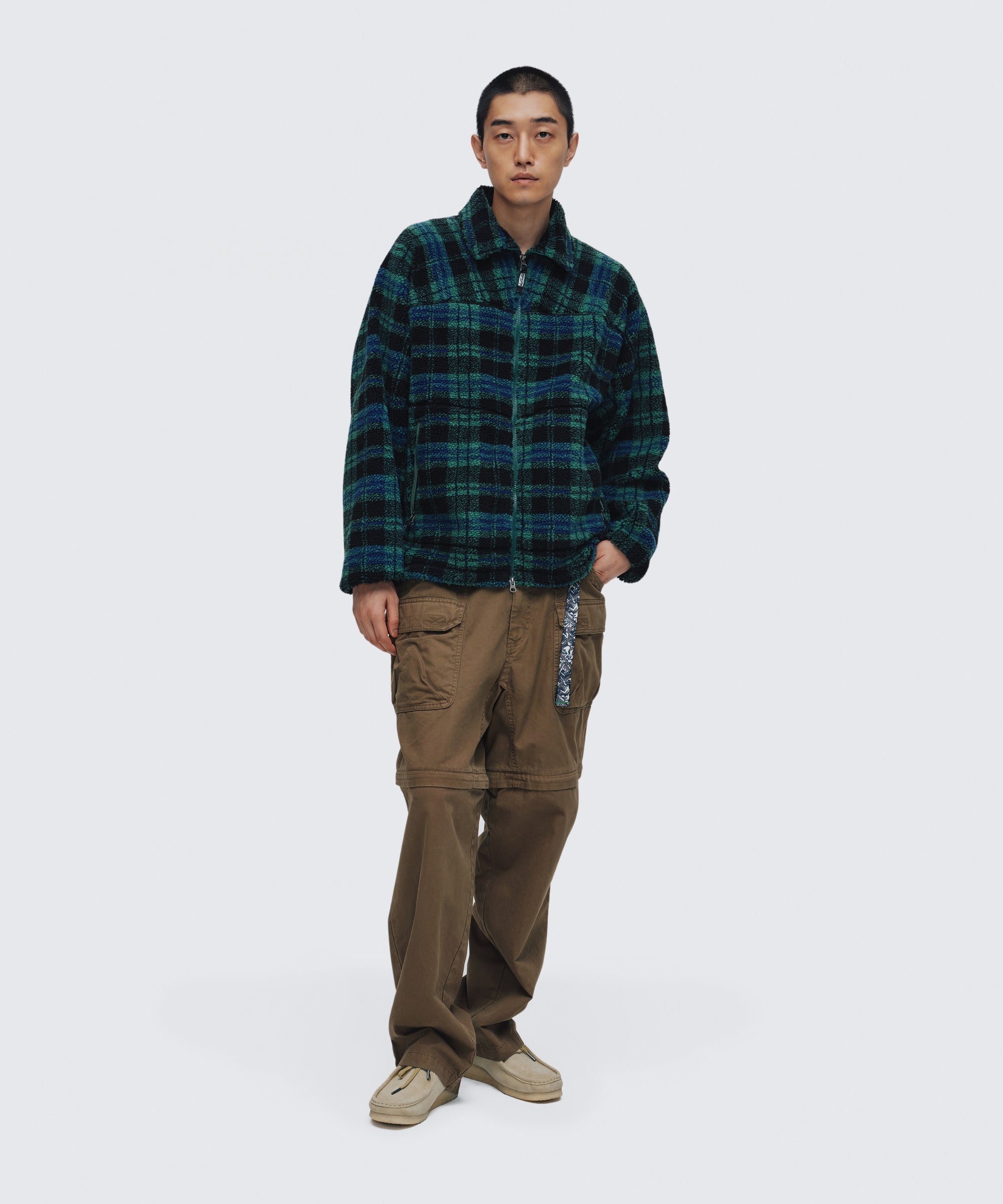 フラッフィーチェックボアジャケット｜FLUFFY CHECK BOA JACKET