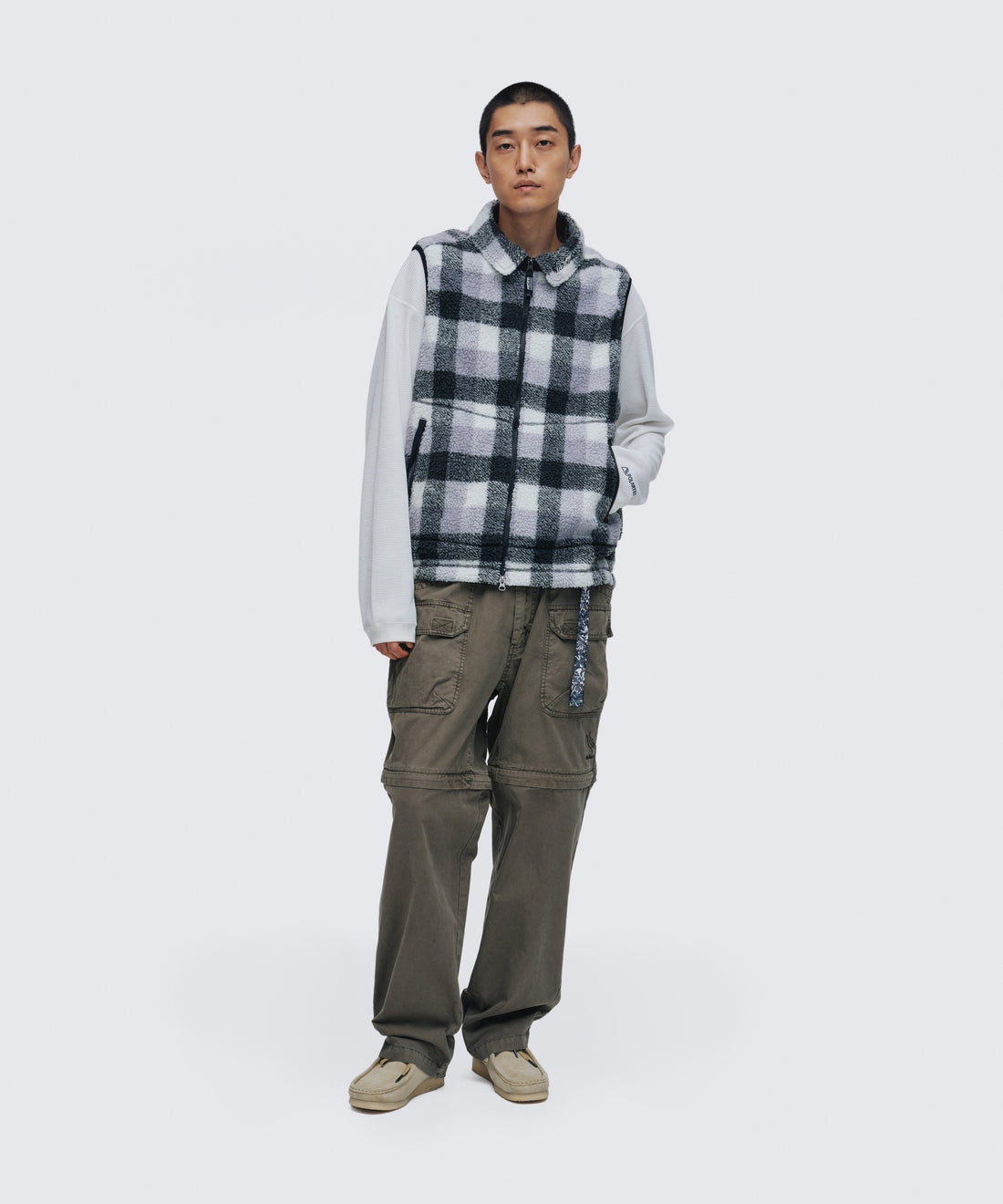 フラッフィーチェックボアベスト│FLUFFY CHECK BOA VEST