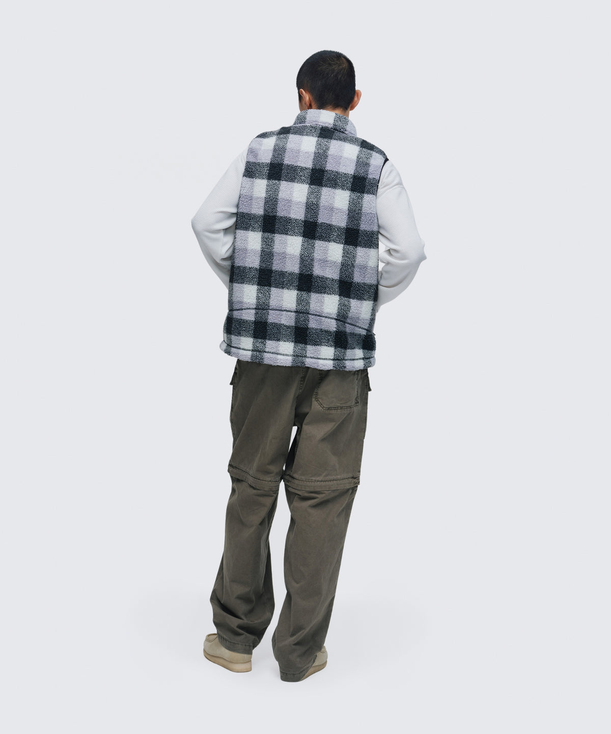 フラッフィーチェックボアベスト│FLUFFY CHECK BOA VEST